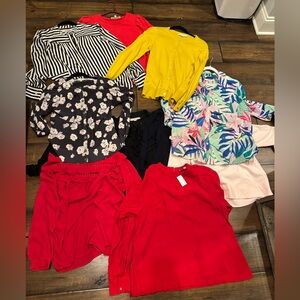 12 size medium loft shirts. EUC, 1 new with tag, 1 never worn.